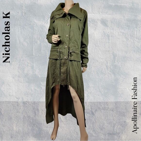 NICHOLAS K Sly Sweat Jacket in Military Green Size Medium NWT - Picture 2 of 6
